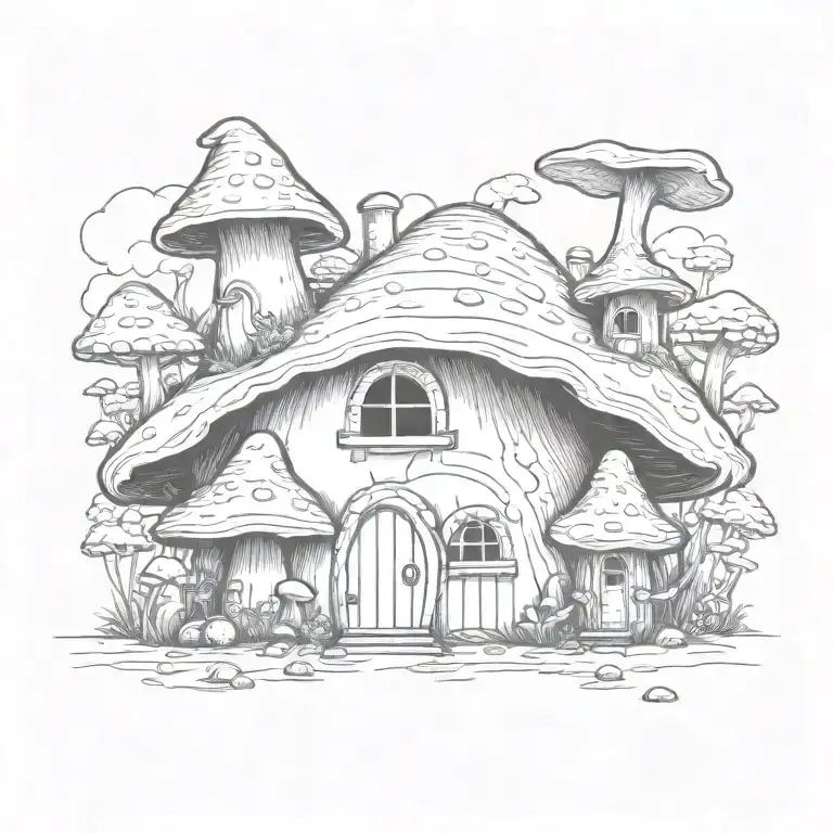 A Gnome Lives In A Mushroom House