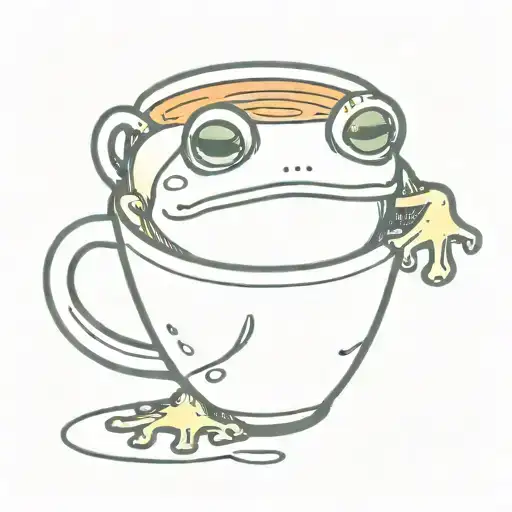 Frog In A Coffee Cup