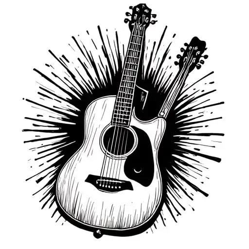 Beautiful Wood Acoustic Guitar