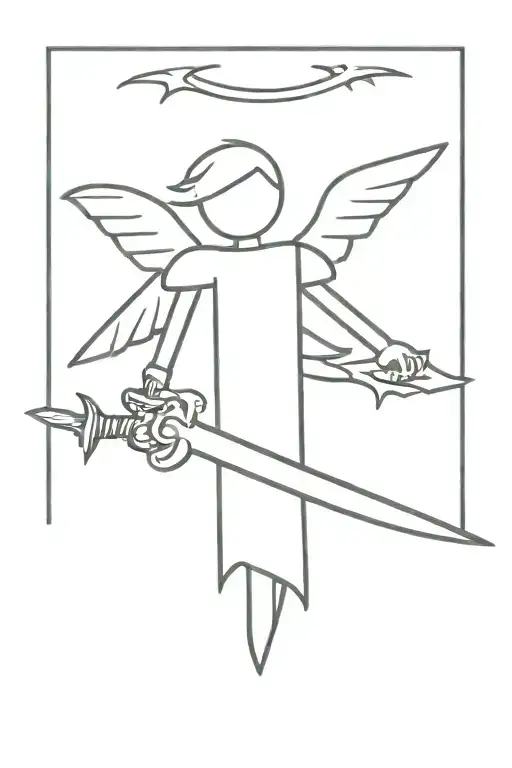 Sword With Wings Spread