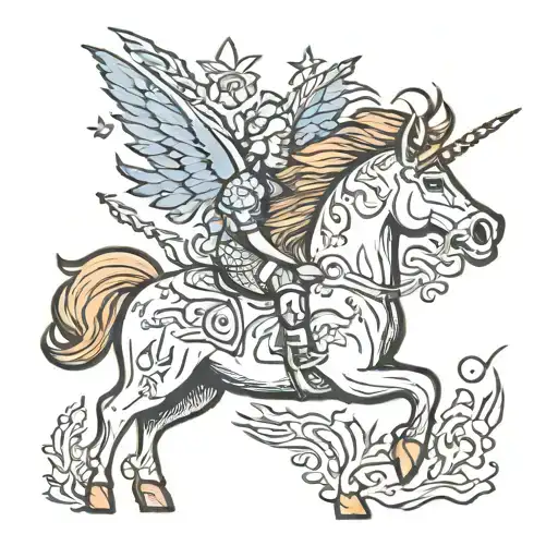 Canadian Mapleleaf And Scottish Unicorn Surrounded