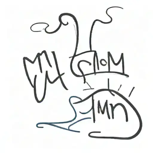 Spilled Ink Creating The Word Mm