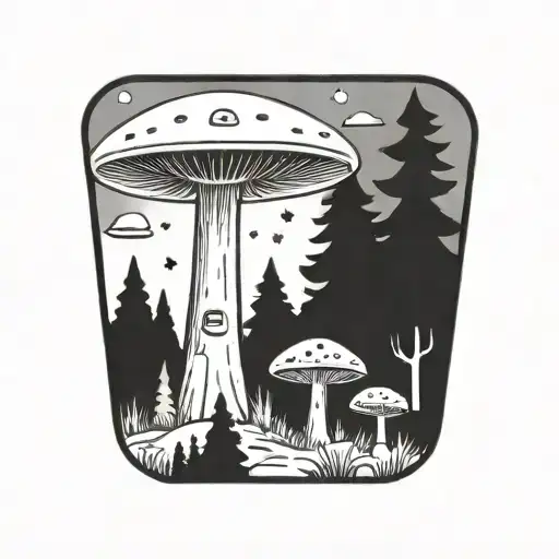 Mushroom Ufo Forest