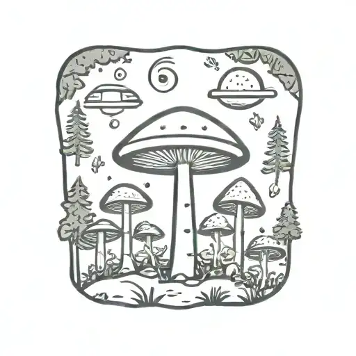 Mushroom Ufo Forest