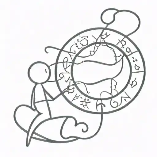 Lybra Zodiac Sign Intertwined
