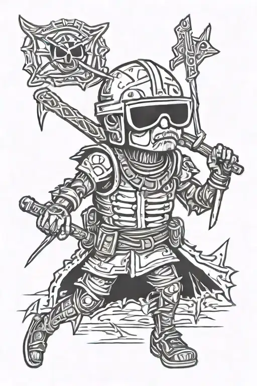 Warrior Wearing Sunglasses