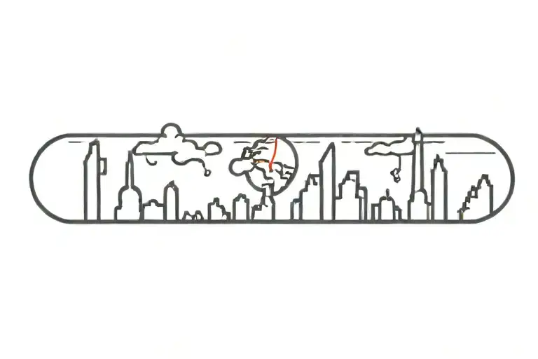 City Outline Flat Earth