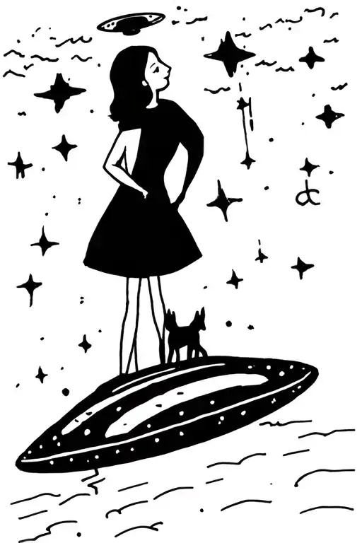 Woman And Dog Pulled Into A Ufo