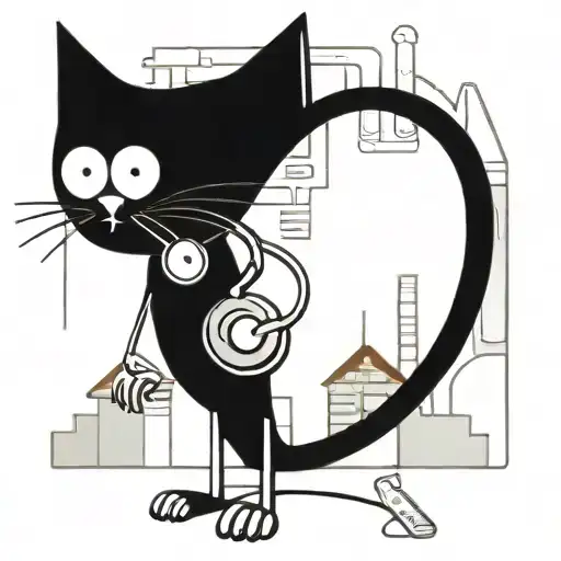 A Cat Wearing A Stethoscope Exploring A Futuristic Cityscape