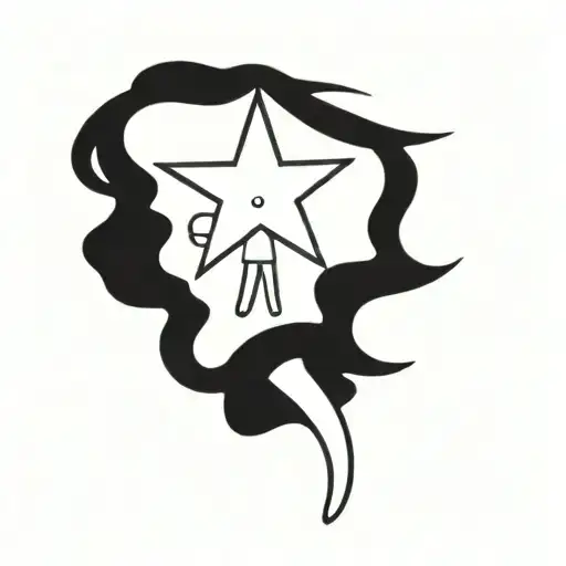 Girl And Star