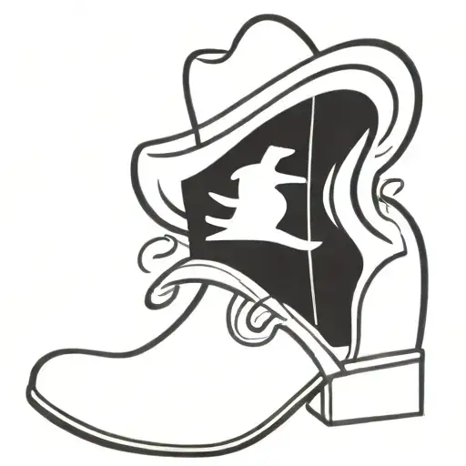 Cowboy Boot With Hat