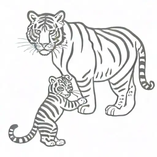 Tiger And Cat