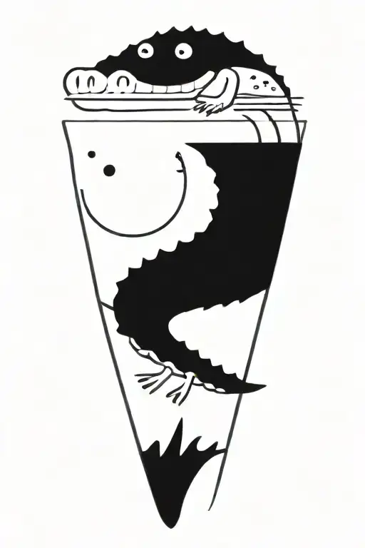 Cute Crocodile Swimming Gracefully