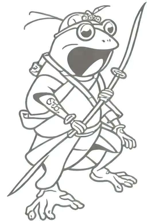 Frog Samurai Warrior
