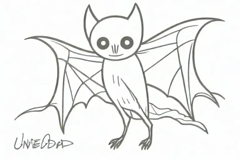 Undead Bat With Spread Wings
