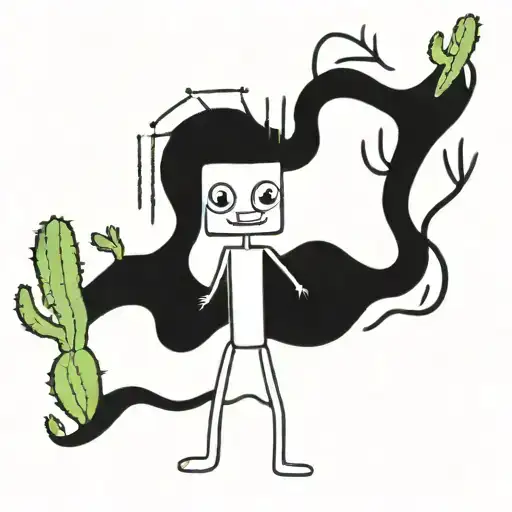 Ocotillo With Cactus Surrounded