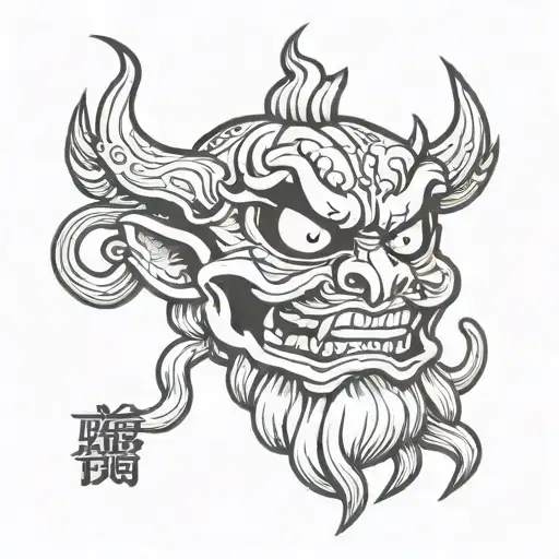 Pumpkin Shaped Oni Mask