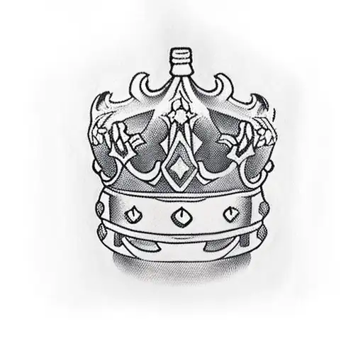King's Crown With His Sword