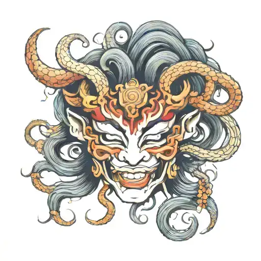Pretty Medusa Oni Mask