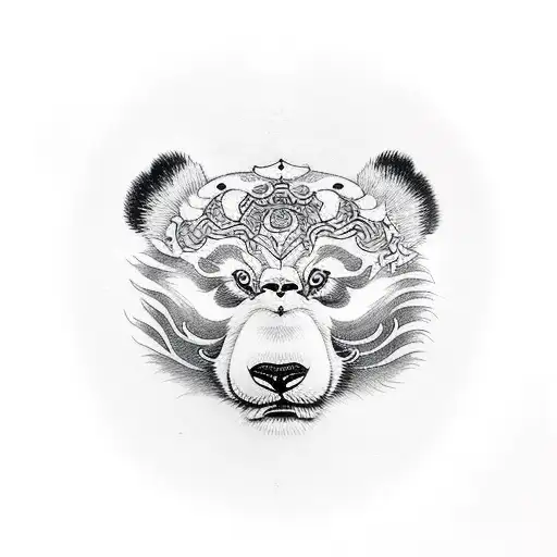 Cara De Lobo Y Panda