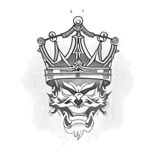 King's Crown With His Sword