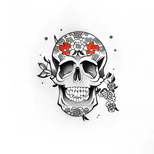 Flower With Skull In It