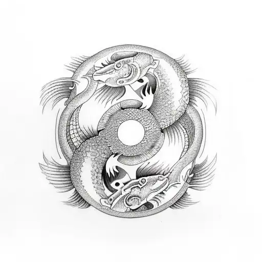 Koi Fish Yin Yang
