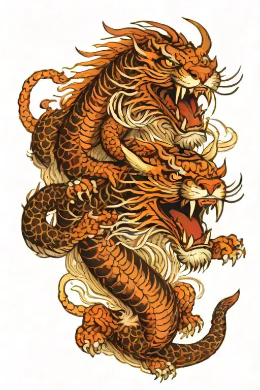 Dragon Battles With Tiger
