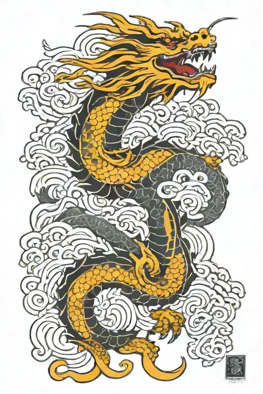 Ancient Japanese Dragon Wrapped