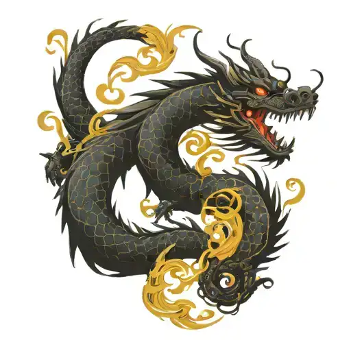 The Dragon Spins Around Itself And Creates A Chakra Sign While Sucking Food