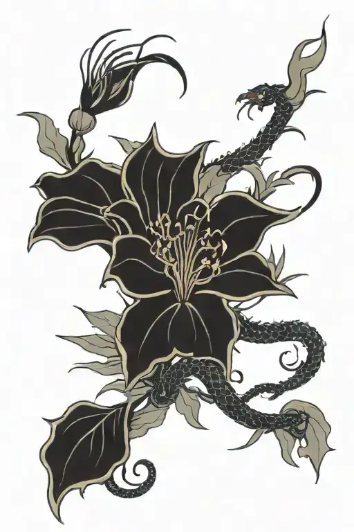 A Bouquet Of Red Spider Lilys With Dragon