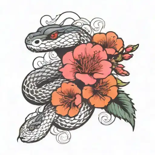 Snake And Sakura