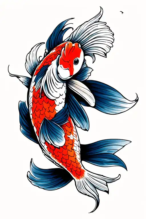 Koi Fish Strength Symbol