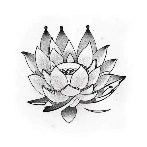 Vietnam Lotus Flower With Koi Fish