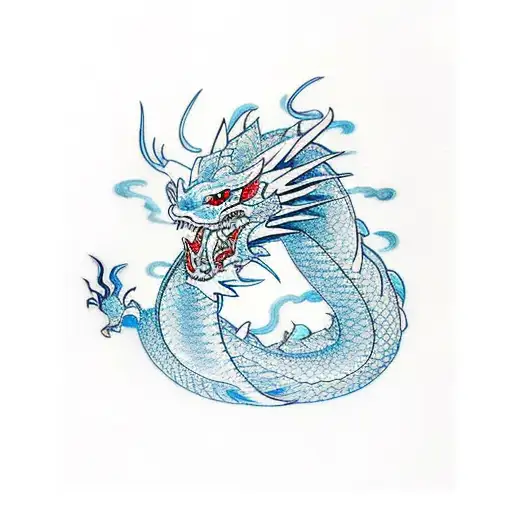 Dragon With A Light Blue Eye