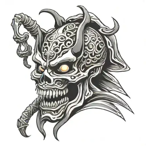 Grim Reaper Oni Mask Only