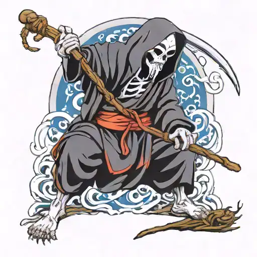 Grim Reaper Squatting