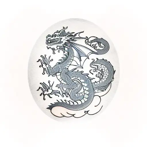 Dragon And Cherry Blossom