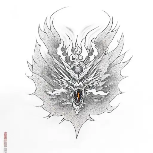 Av Fenix Volando Con Un Dragon