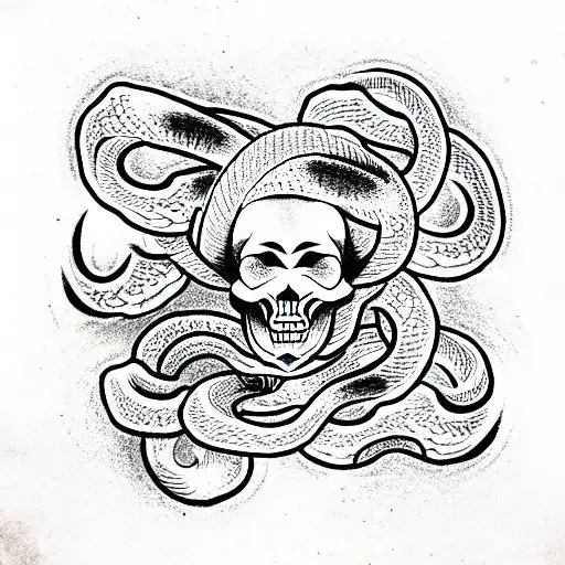 Skull And Snakes