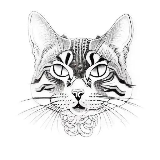 Brindle Cat On A Bike