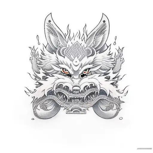 Two White Kitsune Like Brother And Sister Play And Be Here For Each Other