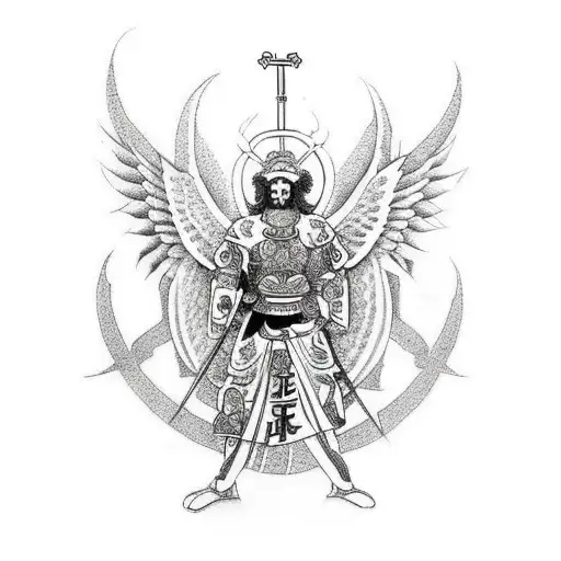 Saint Michael Slaying The Dragon