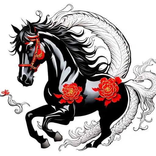 Black Horse And White Dragon