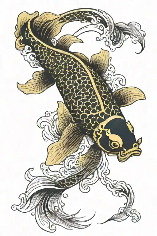 Gold Koi Fish