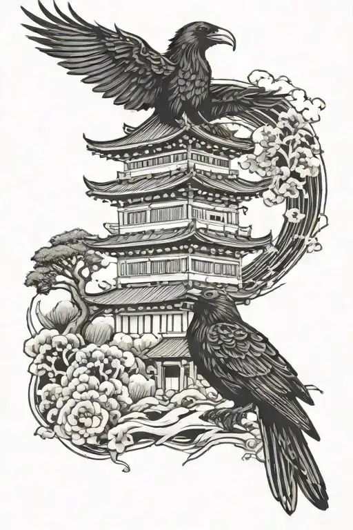 Raven And Tower Castle