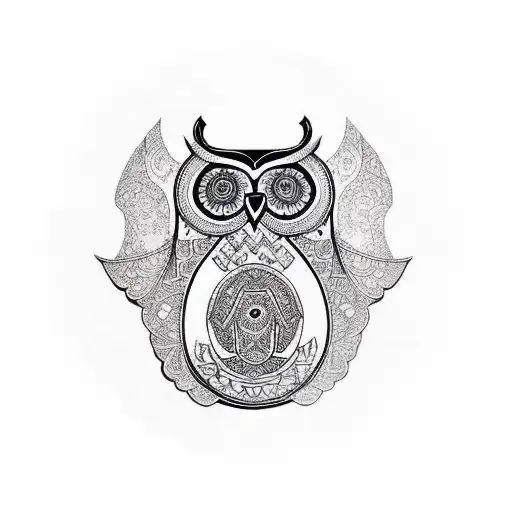Hamsa With Owl
