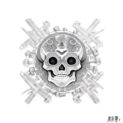 The Skeleton Of The Blood Cyclops Covered With Bamboo