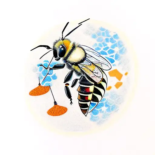 Honey Bee Wearing A Spacesuit