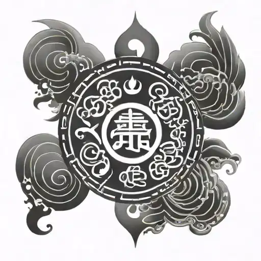 Hindu Muslim Cristian And Chinese Religion Symbol In To One Symbol